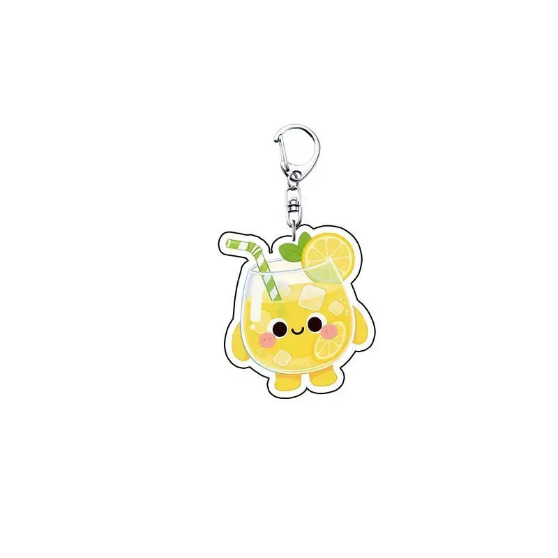 "Reverse Love"Tian Xuning Lemon Water,Little lemon pendant, cute fresh acrylic keychain, schoolbag, cartoon best friend material