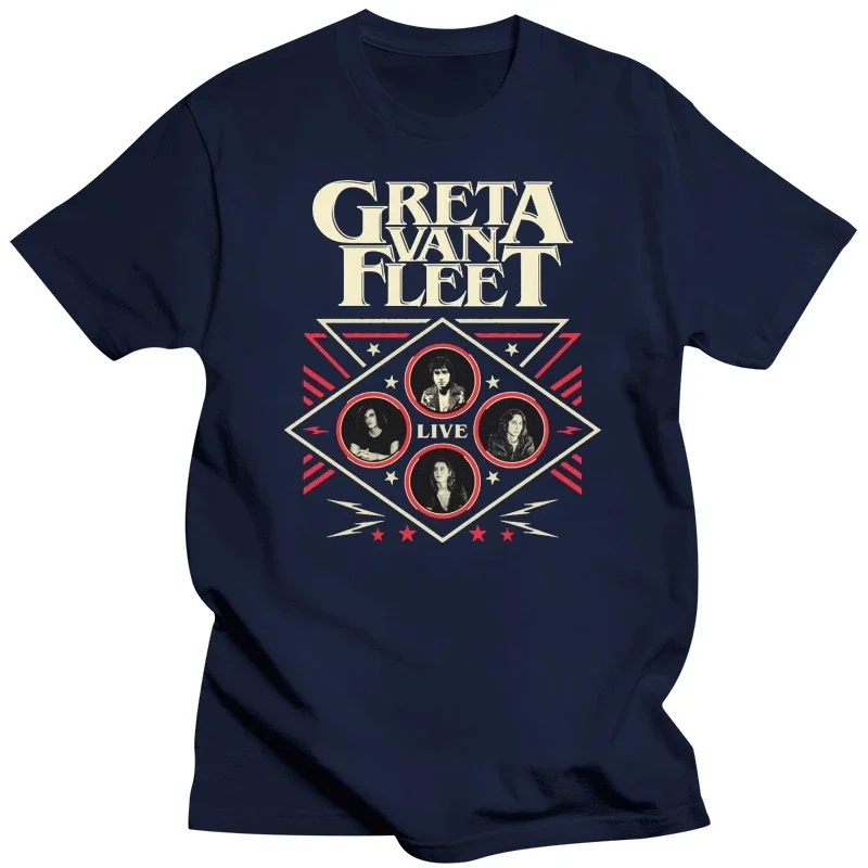 GRETA VAN FLEET TOUR Art Poster Mens Black T-Shirt Size  S-5XL men clothing  graphic t shirts  harajuku  oversized t shirt