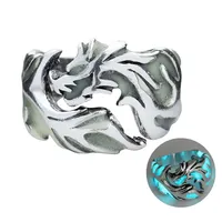 Vintage Punk 316L Stainless Steel Dragon Rings for Men Nordic Vikings Animal Finger Ring Party Jewelry Halloween Gifts Wholesale