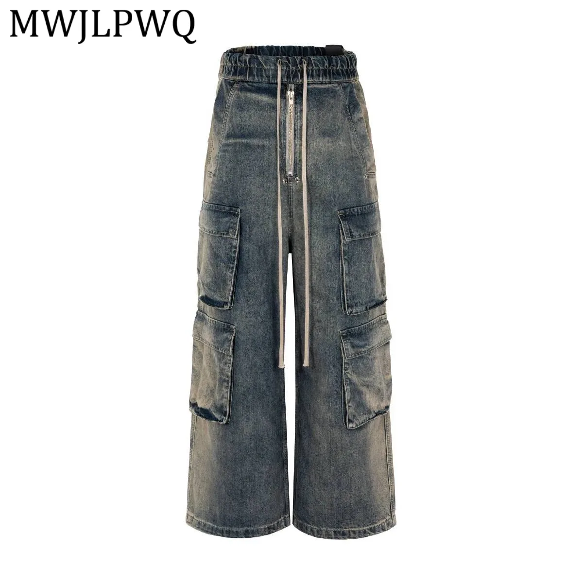 

Мужские джинсы MWJLPWQ American RO с градиентным цветом, в уличном стиле, с эффектом потертости, модные, рабочие, с карманами, свободные, широкие, длинные брюки, весна 22003