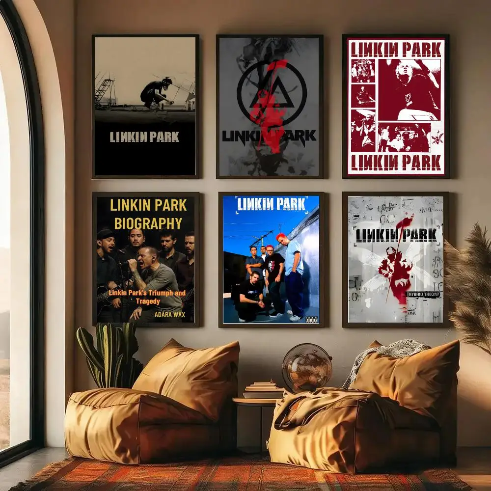Trends International L-Linkin Park Poster Self-adhesive Art Waterproof Paper Sticker Coffee House Wall Decor