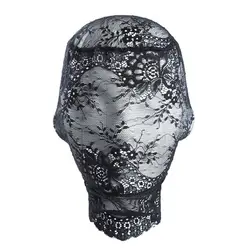 Women Sexy Black Lace Mask Masquerade Party Mask Unisex Adult Lace Full Face Hood Head Cover Festival Halloween Cosplay Eye Mask