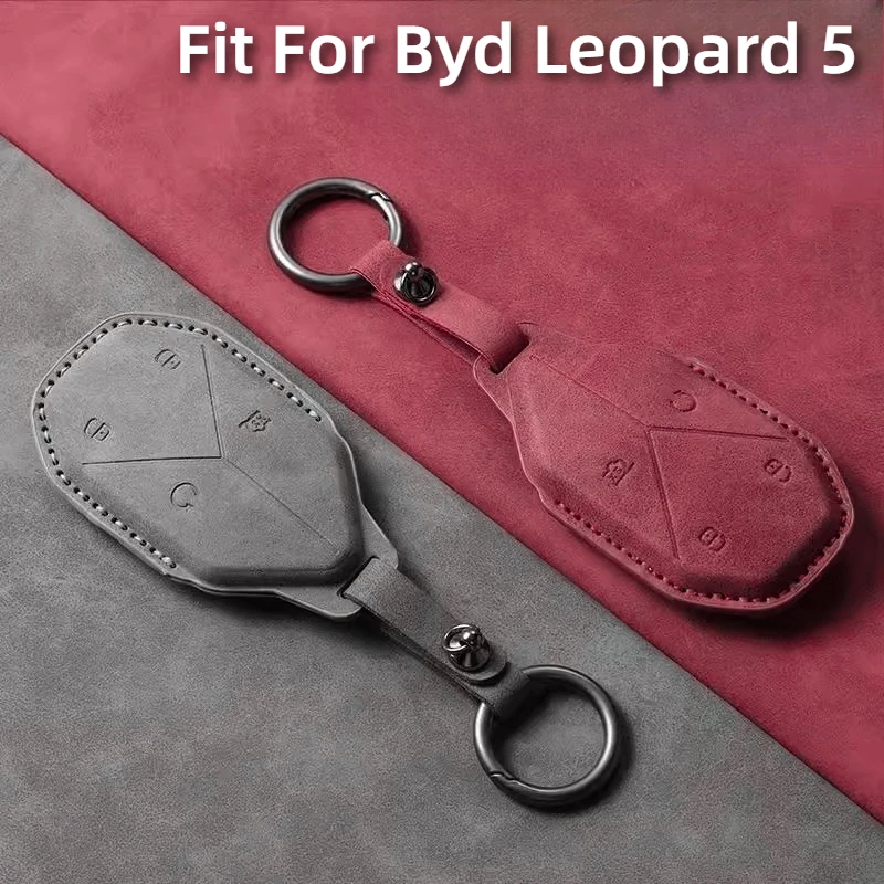 

Fit For Byd Leopard 5 Car Key Card Holder NFC Smart Card Case Suede Protective Shell