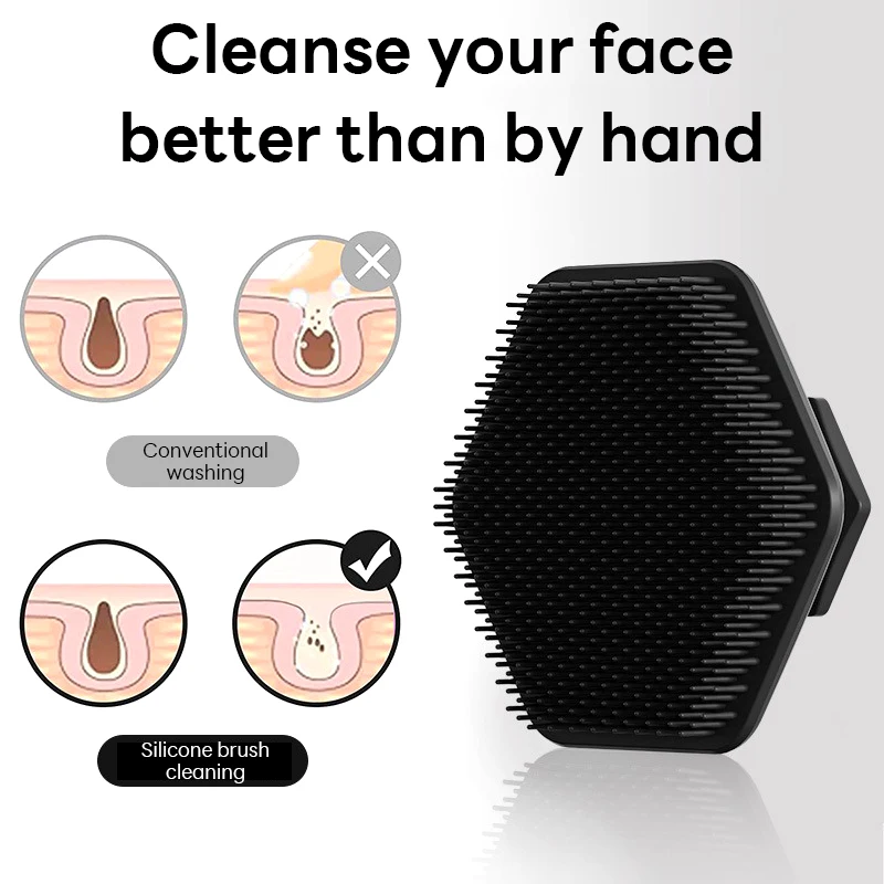 メンズ洗顔ブラシ、シリコン製ミニフェイスディープクレンジング、シェービングマッサージ、フェイススクラブクリーナー、スキンケア美容
