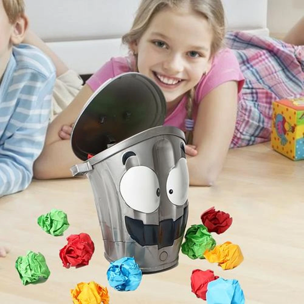 Electric Crazy Garbage Can  Indoor competitive shooting game reduce pressure Educational  party toys  parent-child interaction