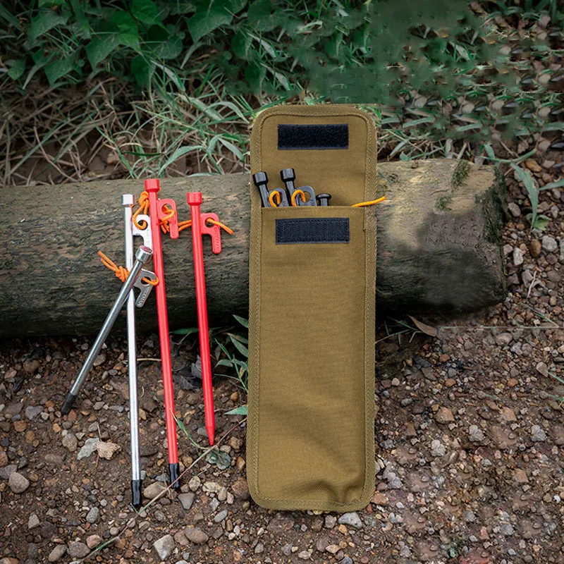 

‌Camping Tent Peg Kit - Portable Storage Bag For Stakes & Tools, Waterproof Organizer Pouch with Handle (Multi-Purpose)