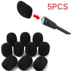 Wholesale 5Pcs Headset Microphone Foam Earphone Mic Grill Windshield Sponge Pads Cover Black 30mm*20mm*8mm