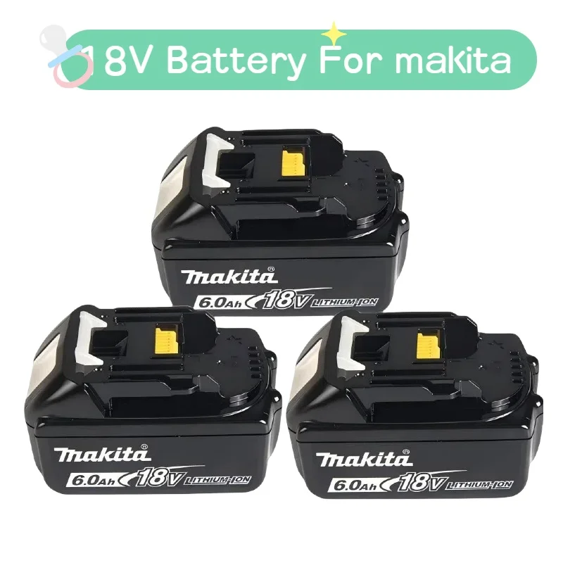 

BL1850 for makita 18v 6ah original battery bl1830 bl1860 bl1850B tool batteries compatible for Makita 18 Volt wireless grinder