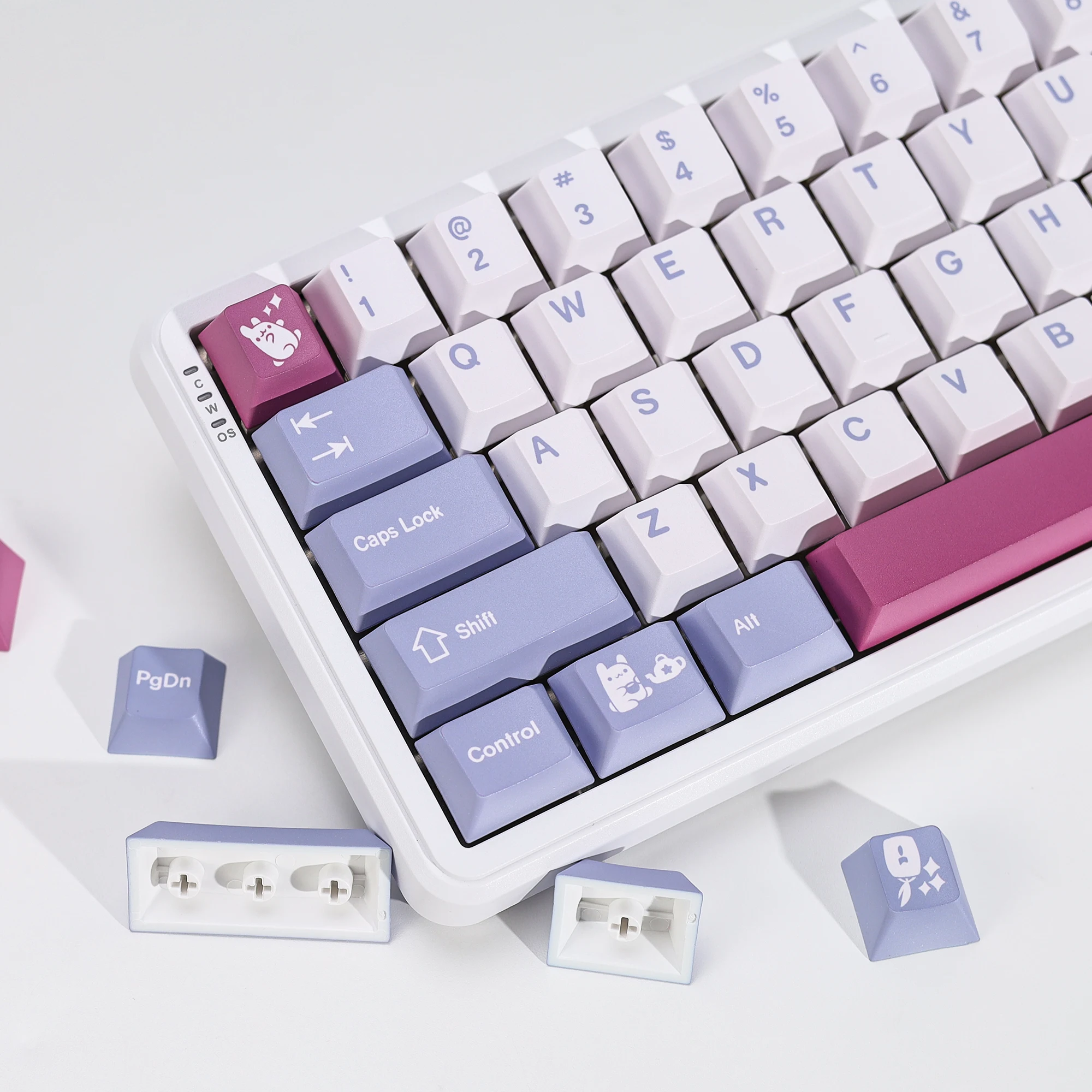 KBDiy Clone GMK Tuzi Keycap Retro Cute Cherry Profile Alice Keycap Custom für MX Magnetic Switch Gaming Mechanical Keyboard KIT – Detail 21