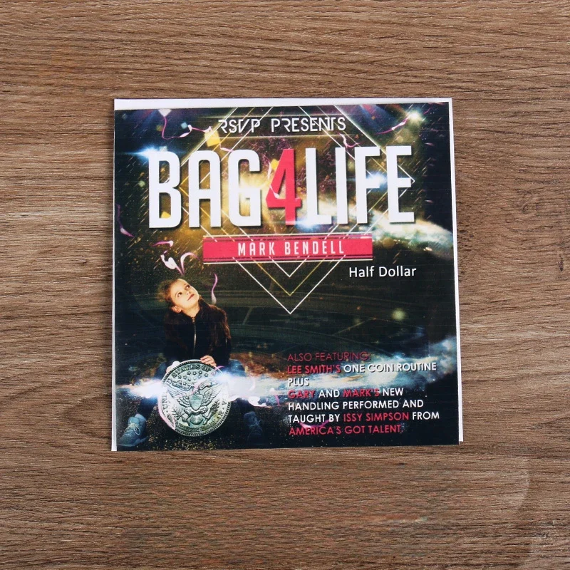 

Bag4Life (1 доллар Моргана) ) Волшебные трюки Сцена крупным планом Магия Веселая сумка для проникновения монет Magie Illusion Трюк Реквизит