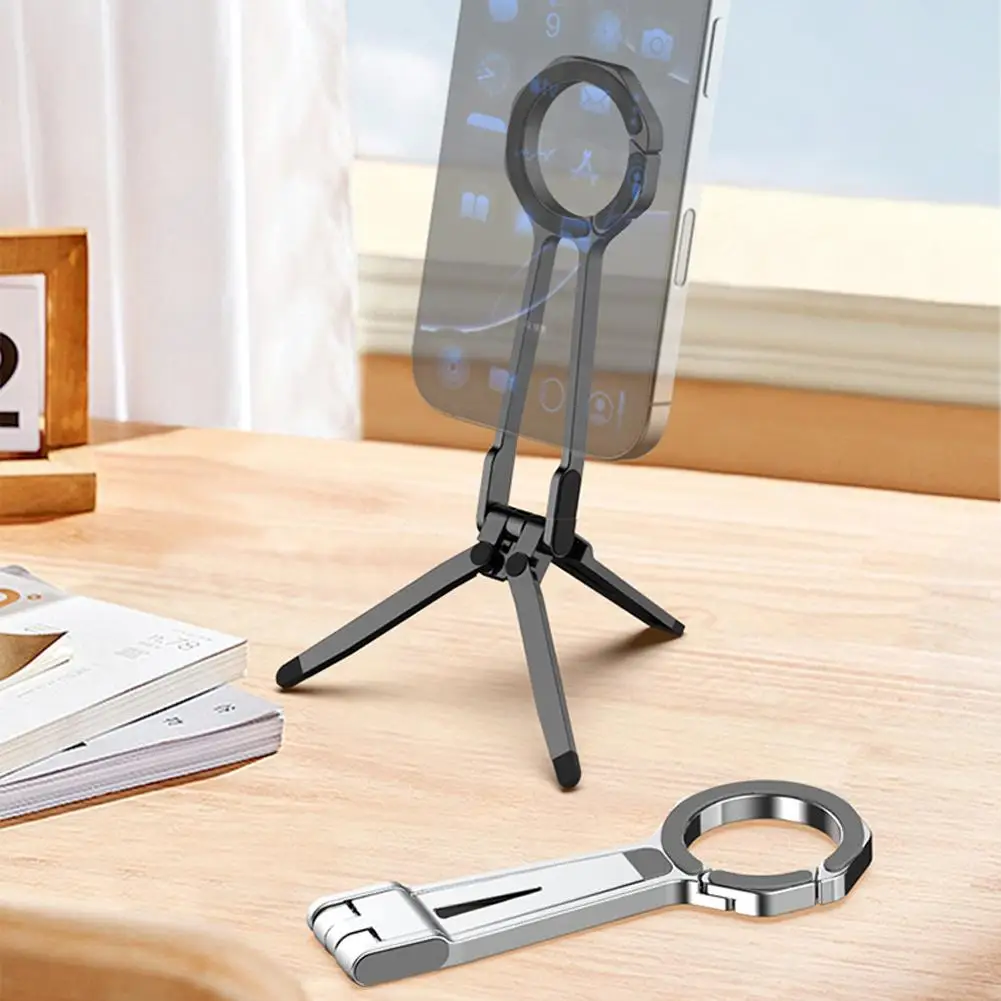 

For Magsafe Phone Tripod Dual-sided Magnetic Phone Phone 360° Vlog Holder Travel Portable Rotating Holder Streaming Cell Li F2P2