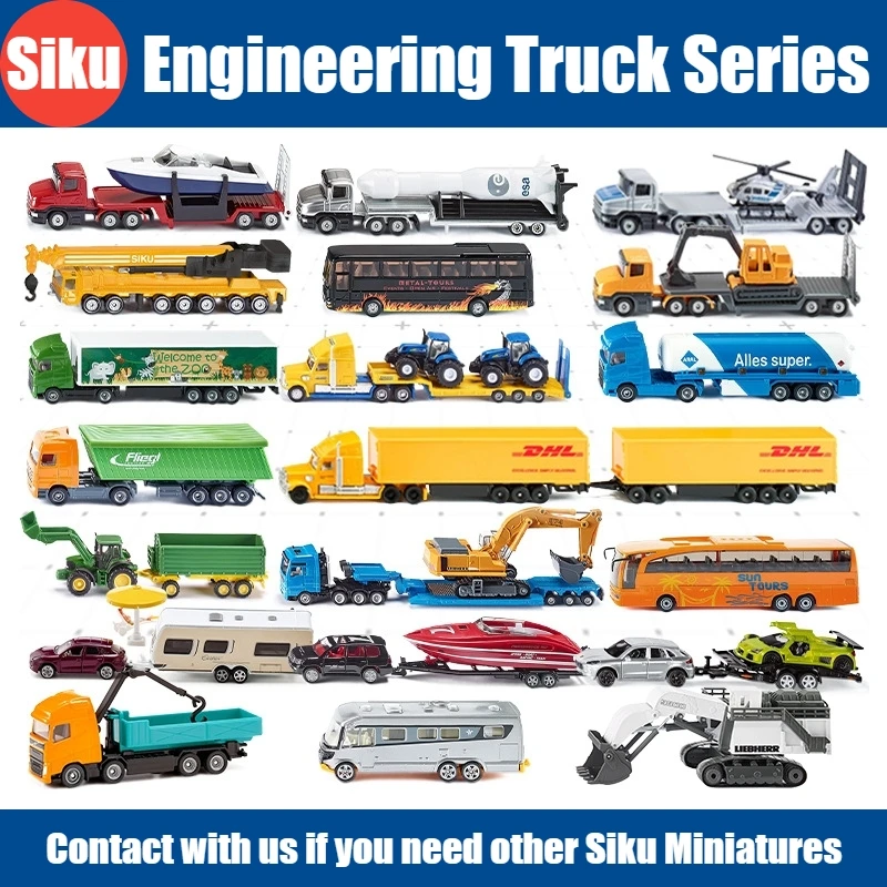 

Siku Diecast Miniature Engineering Car Toy For Children 1/87 Truck Model Mega Lifter Crane Platform Trailer Collection Gift Boys