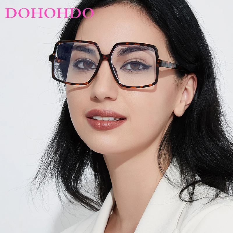 

DOHOHDO Fashion Square Optical Glasses Frames Women Men Oversized Clear Lens Anti Blue Light Eyeglasses Brand Designer Eyewear