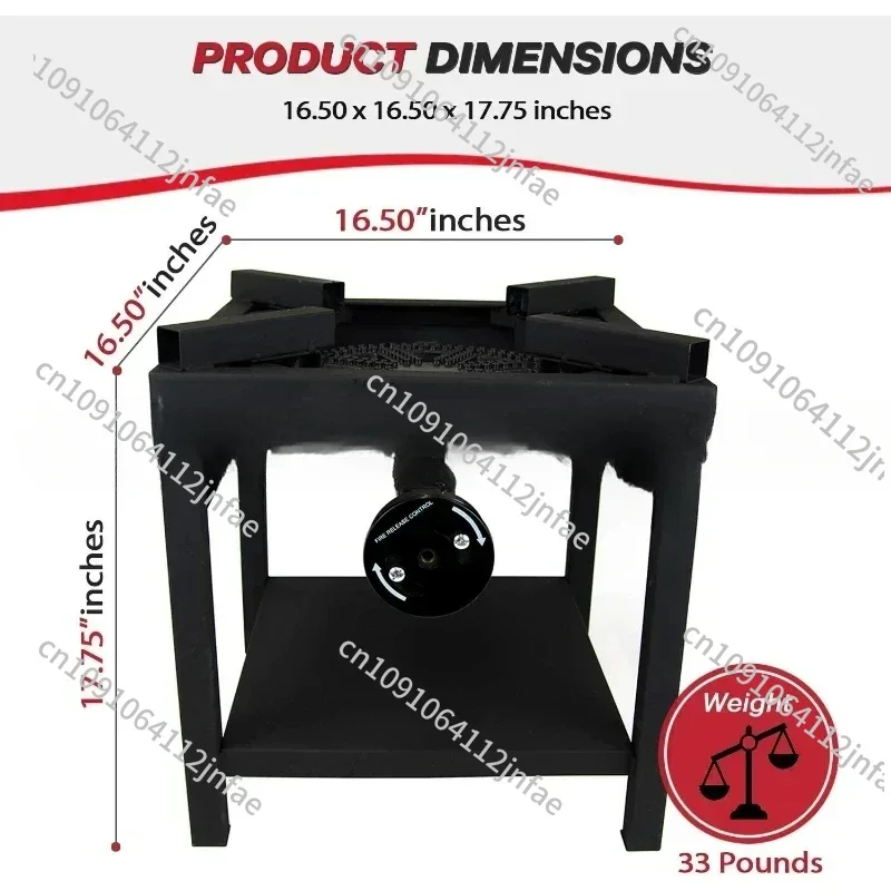 

270,000 BTU Rugged Propane Cooker Regulator With Steel Braided Hose Outdoor Cooking, Turkey Fry