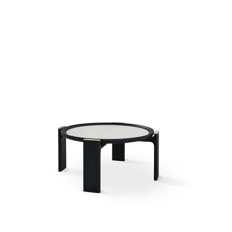 Nordic Round Wooden Coffee Table Modern Luxury Side Table for Living Room Sofa Accent End Table Home Furniture Cocktail Tray