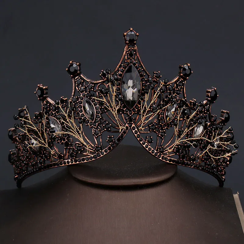 Bride Vintage Rhinestone Queen Crown Princess Headwear Headband Wedding Hair Jewelry Party Gift for Girls image 6
