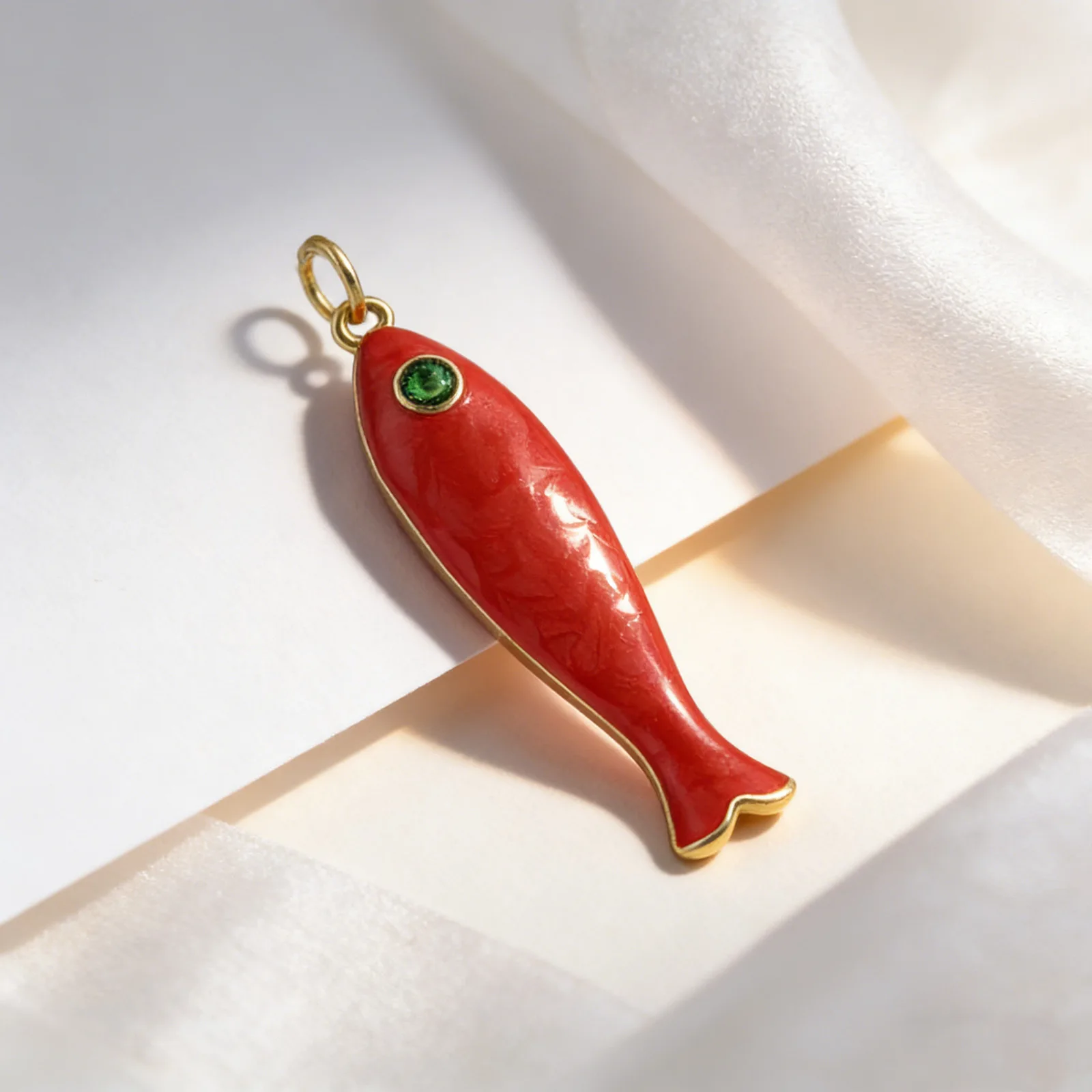 1PC multicolored copper Vintage Slim Long Fish Tiny Pendant DIY Bracelet Necklace Earring Making Ocean Animal Jewelry make view 5