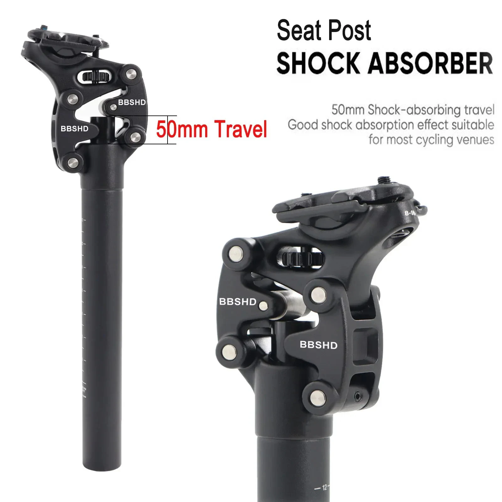 

BBSHD MTB Bicycle Shock Absorber Seatpost Bike Seat Post Dropper Manual Travel Height Suspension 27.2/30.9/31.6mm Bike Seat Tube