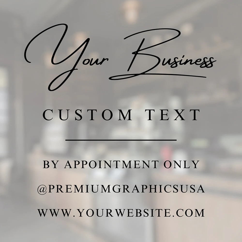 Customizable Sign Decal / Your Company Logo Storefront Vinyl Sticker Window Door Lettering Store Front
