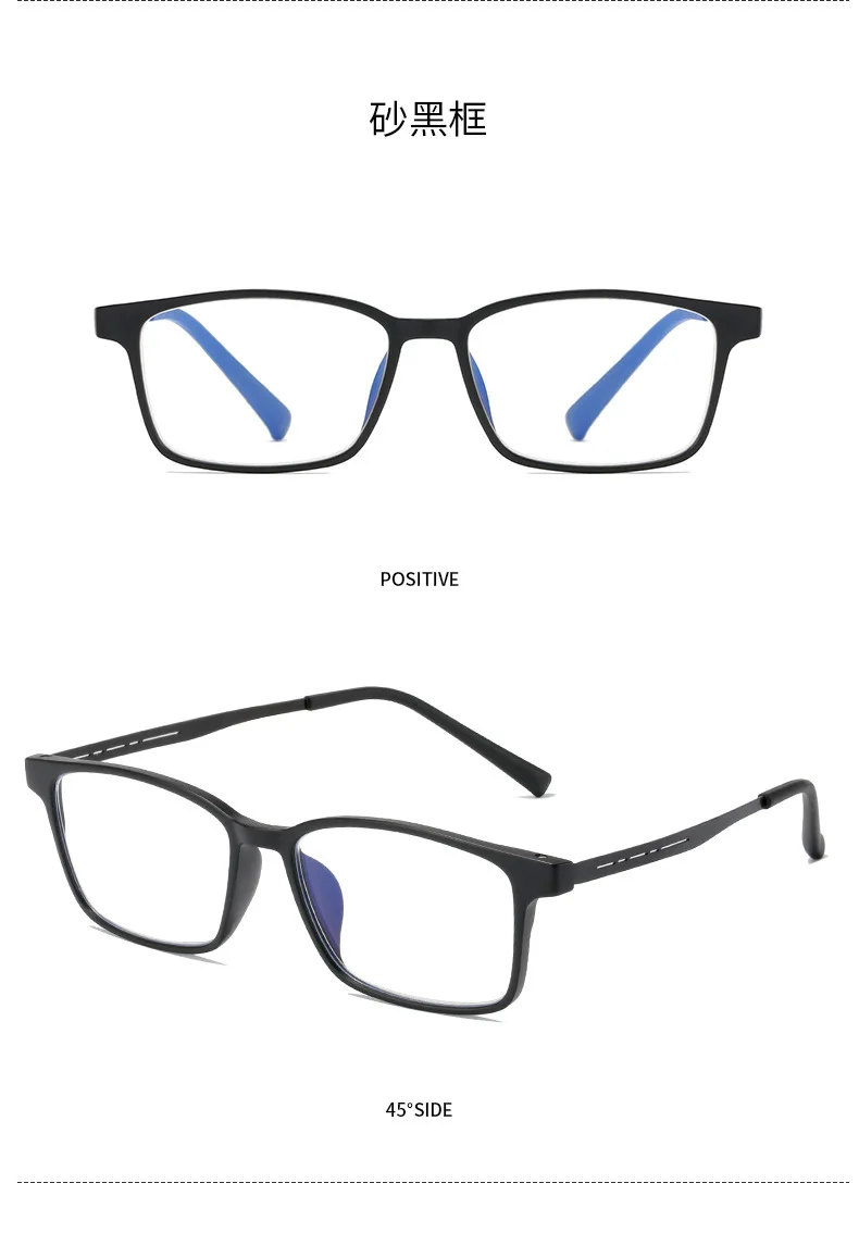 Hochwertige Anti-Blaulicht-Lupen mit Titanrahmen, großer Rahmen, geschäftliche, schraubenfreie Brille für ältere Menschen mittleren Alters – Detail 8