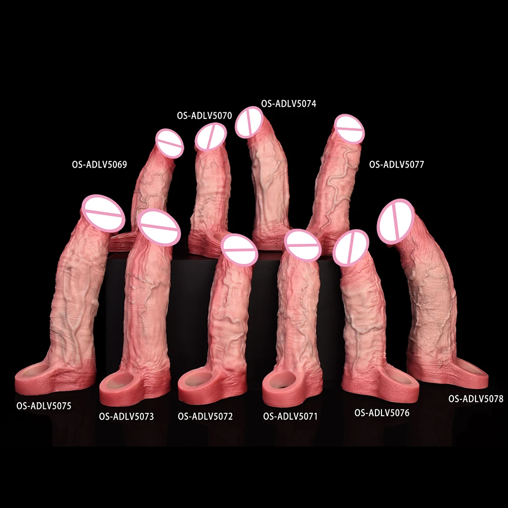 FAAK-vibrador con Control remoto para hombre, 10 modos, funda para pene realista, Juguetes sexuales, extensor de pene, anillo vibratorio para pene