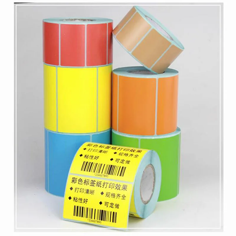 1 Roll 1 Color Thermal Sticker 40*30 20 50 60 70 80 100 Barcode Label Printer Adhesive Paper