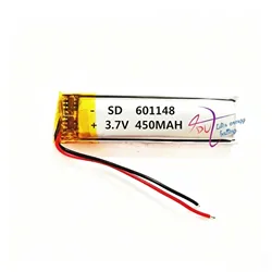 High quality 601148 3.7V 450MAH with protection board,601248 used for bluetooth MP3,MP4,MP5 GPS DVD lithium battery 601250