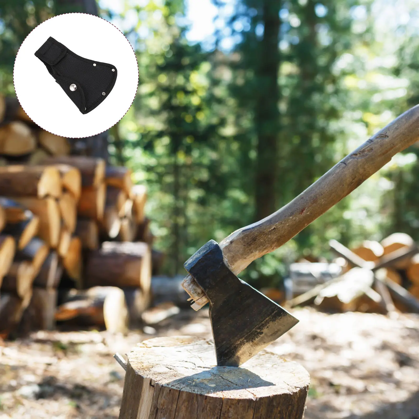 Thickened Nylon Axe Sheath Protective Cover for Outdoor Camping Hiking Axes Heavy-Duty Portable Hatchet Sleeve Safety