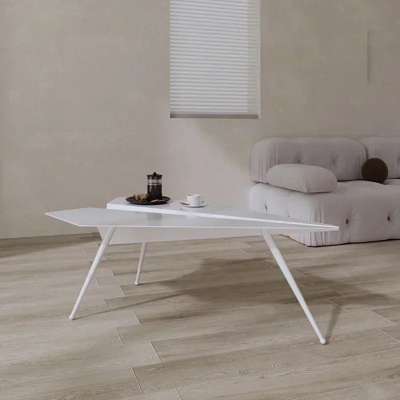 Modern Minimalist Coffee Table Home Small Apartment Living Room Balcony Tea Making Table Simple Paint Creative Small Table