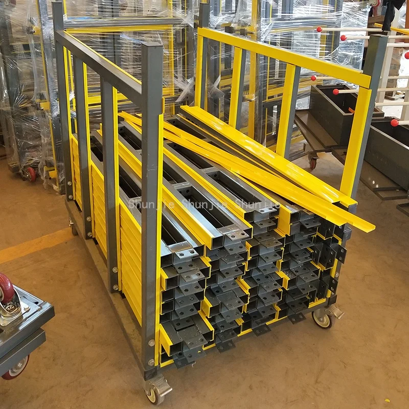 ขายส่งอลูมิเนียมโปรไฟล์ชั้นวางวัสดุชั้นวางประตูและหน้าต่างวัสดุรถเข็นชั้นวาง