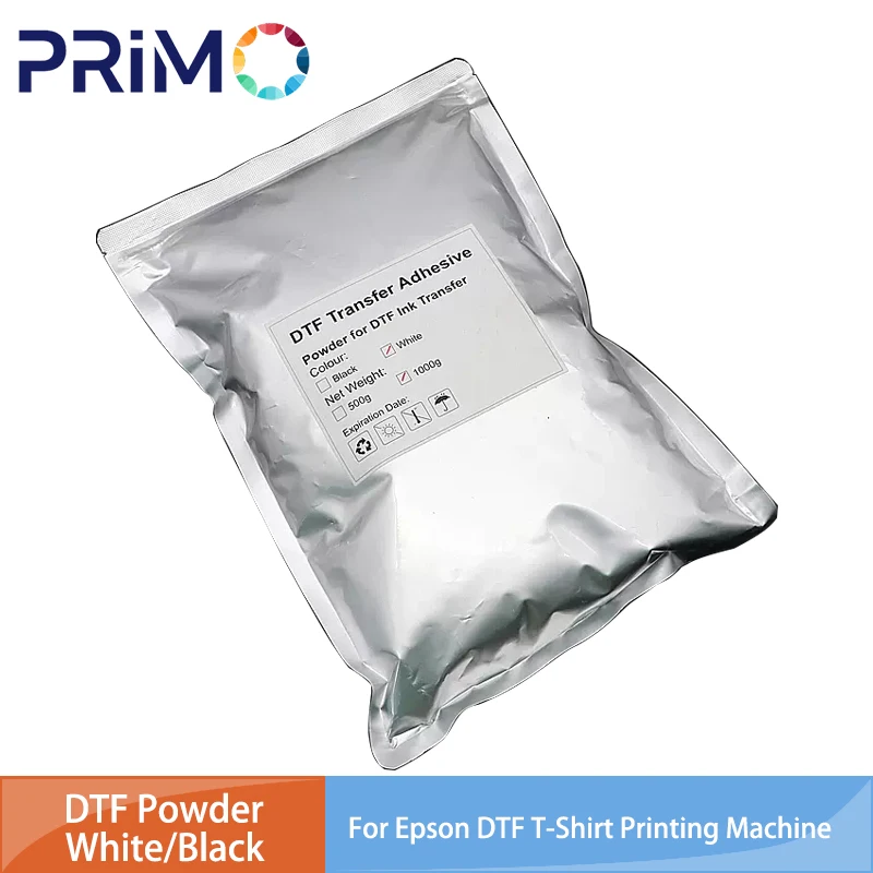 1KG 500G DTF Hot Melt Transfer Powder Black and White Adhesive for Epson Direct To PET Film T-Shirt To Cloth Printing Machine