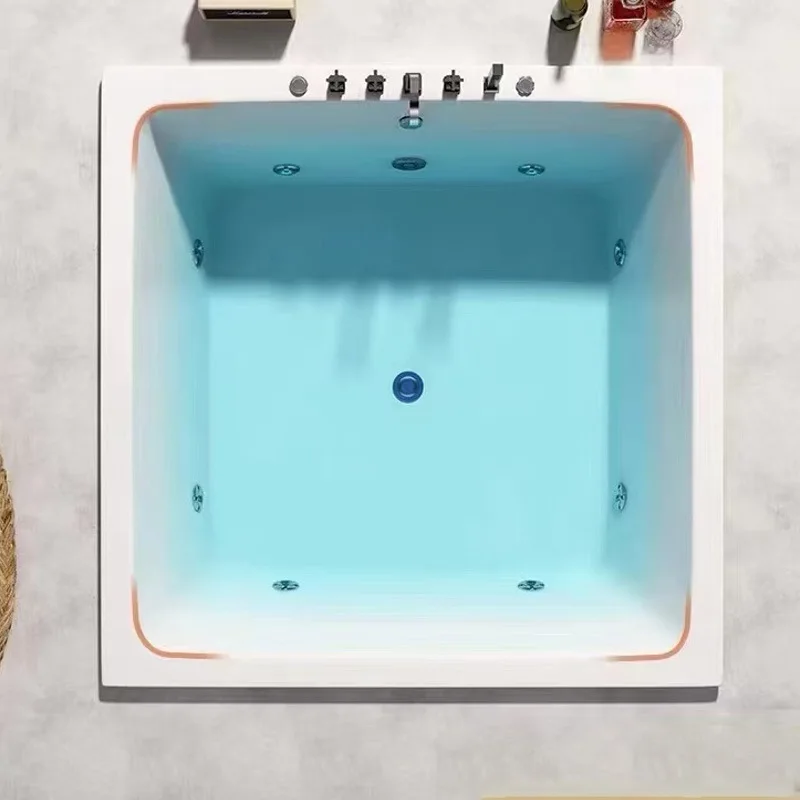 

Встраиваемая мебель для ванной комнаты: СПА-бассейн с массажем, гидромассажная ванна с постоянной температурой, цветной подсветкой и функцией пузырьков, многофункциональная, 1500x1500x600 мм