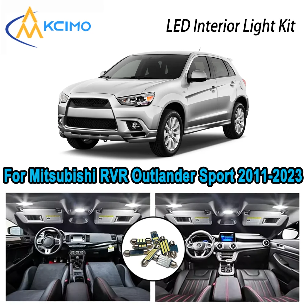 

Bright Premium LED Interior Kit for Mitsubishi RVR Outlander Sport 2011-2023 Dome Map Trunk Lamps Error Free Automotive Lighting