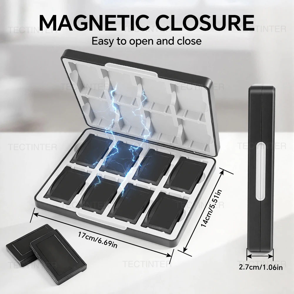 Portable 16 in 1 Game Card Storage Box for GB/GBA/GBC BOY ADVANCE Magnetic Large-Capacity Case Dustproof Box Shell Accessories view 3