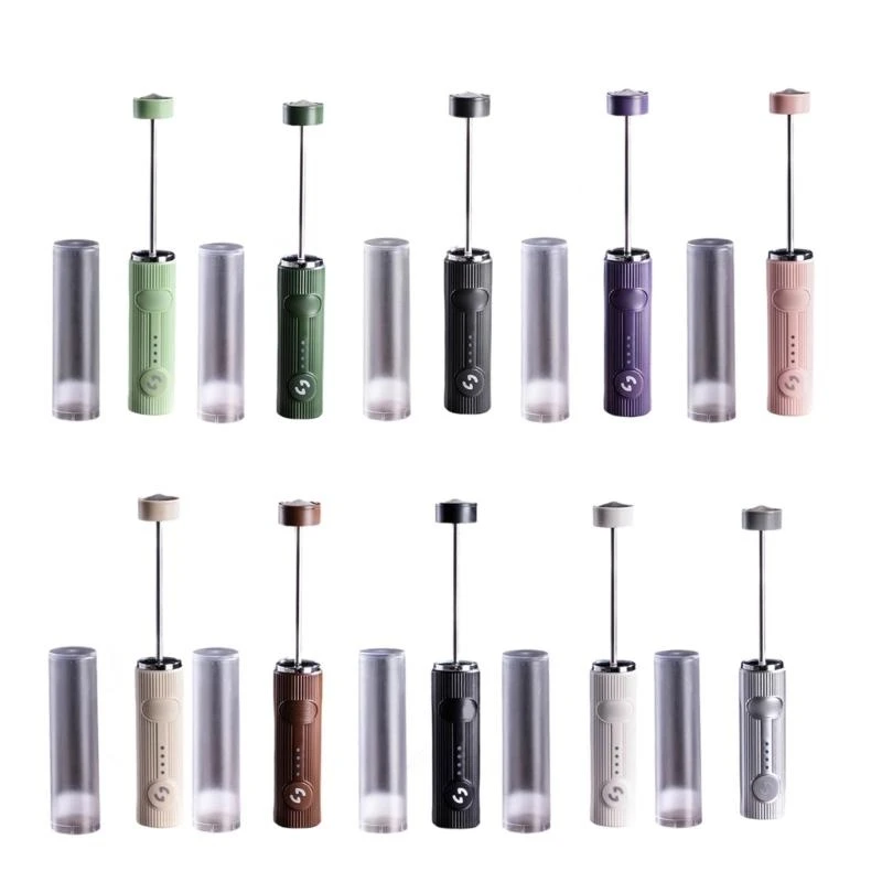 

Portable Milk Frother Electric Handheld MixerHandheld Wireless Kitchen Whisks for Coffee Shakes Hot Chocolate Desserts 4XFB