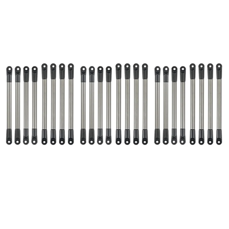 A63T-24Pcs Metal Link Rod Pull Rod Wheelbase For 1/10 RC Crawler Car Axial SCX10 90027 RC4WD D90 D110 CC01 TF2 MST