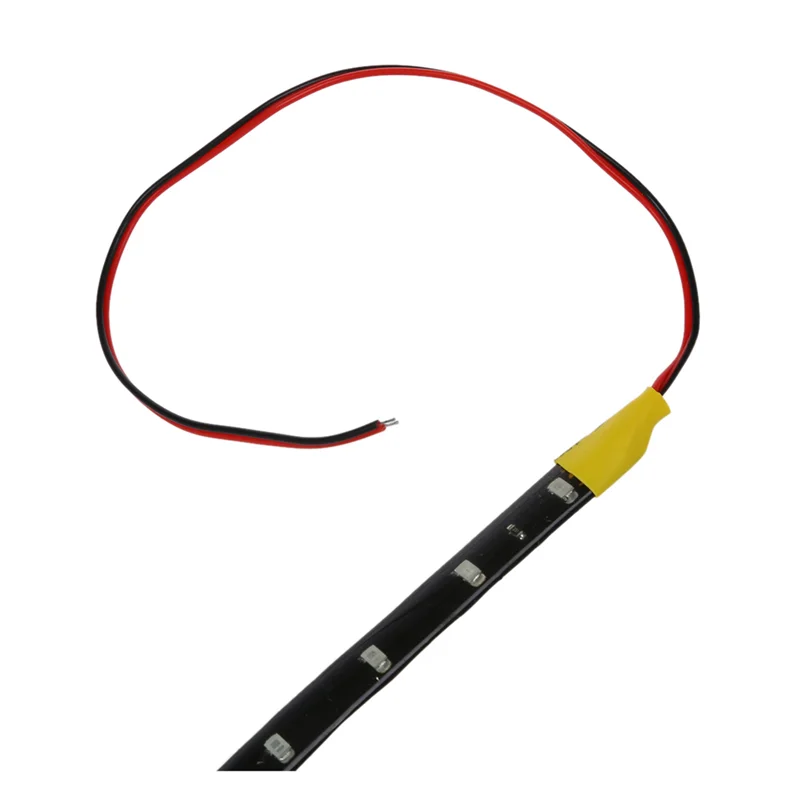 B23B 8 in 1 ไฟนีออนแบบยืดหยุ่นสำหรับรถยนต์ ขนาด 30 ซม. 15 LED สีส้ม