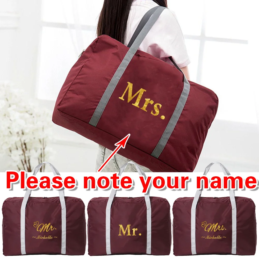 

Персонализированная ручная дорожная сумка с индивидуальным именем и застежкой-молнией, сумки для хранения одежды, многоразовый вещевой пакет, аксессуары для багажа