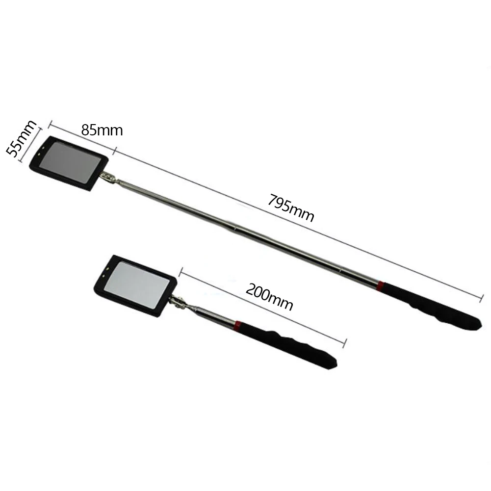 Adjustable Car Angle View Pen Automotive Telescopic Detection Lens Telescoping Inspection Mirror Extending Flexible with Light