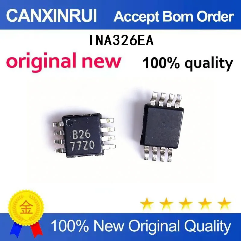 

(5-100 Pieces) INA326EA INA326 silk screen B26 INA326E MSOP brand new in stock
