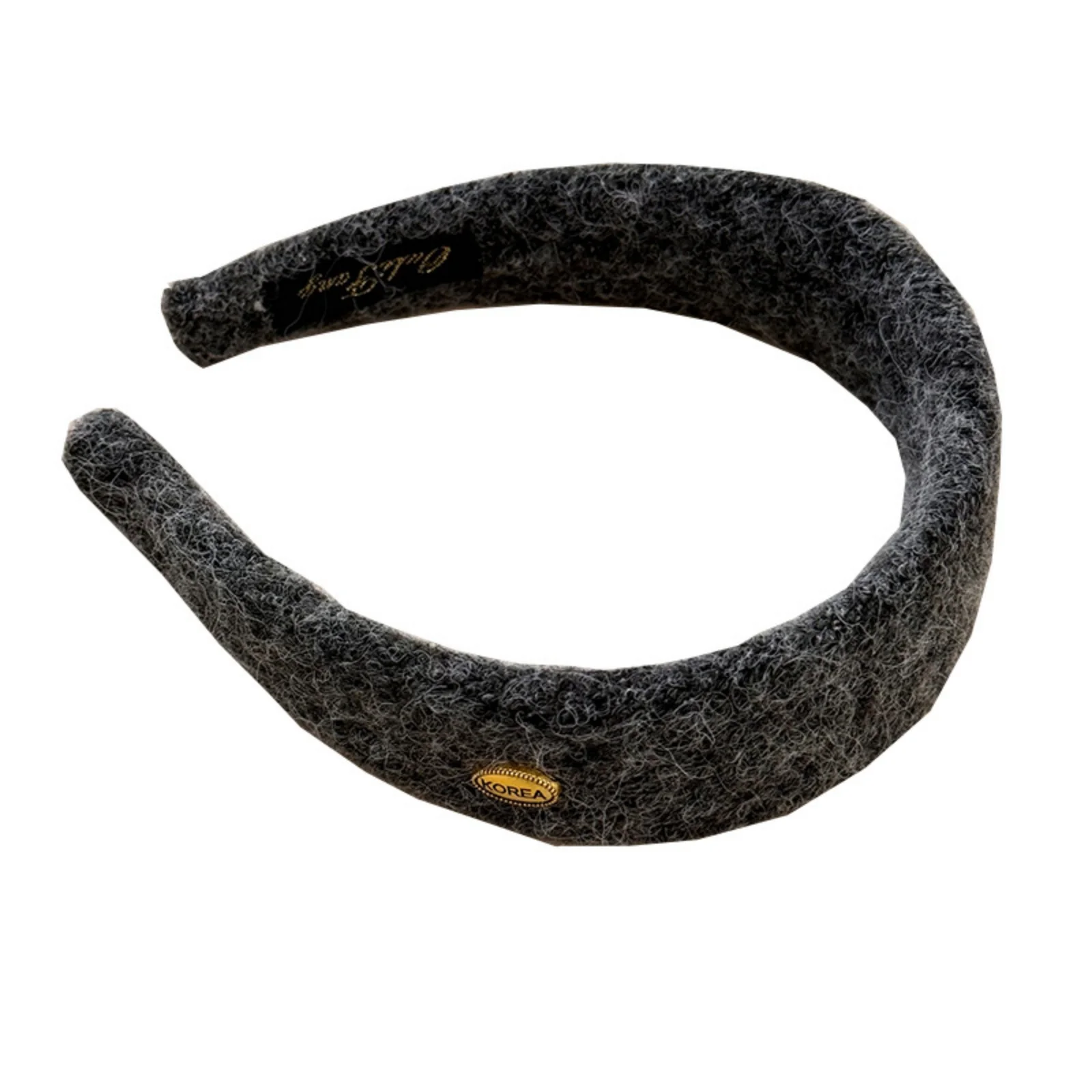 قطعة واحدة من عصابات الرأس الغامضة على الطراز الكوري للنساء، أربطة شعر محبوكة ناعمة مع شعار ذهبي، إكسسوارات شعر عصرية للارتداء اليومي والحفلات #6