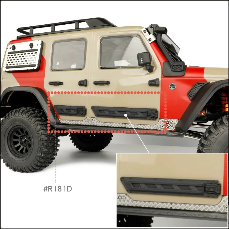 

RC Car door protective armor side skirts side surround protection skid plate decoration for 1/7 RC MK07 JK07