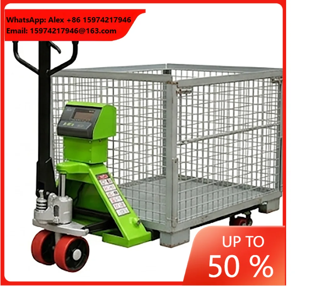 Industrial Mobile Weighing Pallet Jack 2 Ton Hydraulic Hand Truck For Logistics