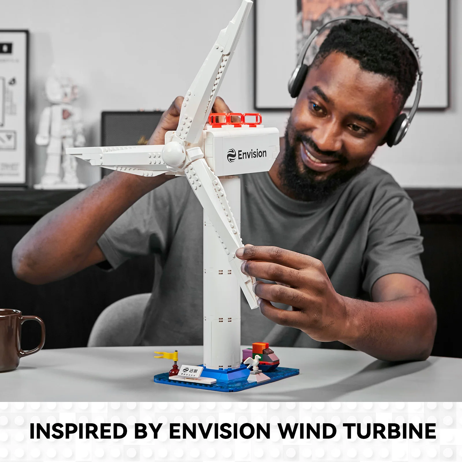 Creative Expert MOC 11014 Envision Windmill Generator Wind Farms Model 463PCS Building Blocks Brick Puzzle Toys for Kids Gift