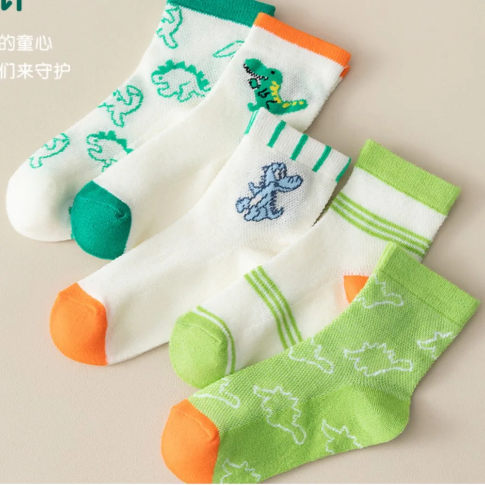 

Boy mesh socks section spring summer sock children's cartoon dinosaur cotton sokken boy breathable cotton sock chausette bebe