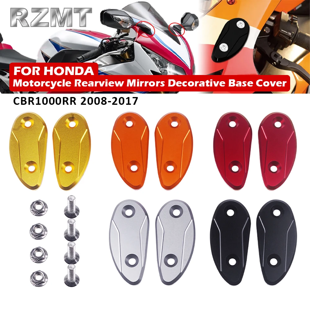 CBR1000-RR For HONDA CBR1000RR 2008-2017 2009 Motorcycle Rearview Mirror Base Windshield Drive Eliminator Mirrors Hole Cover