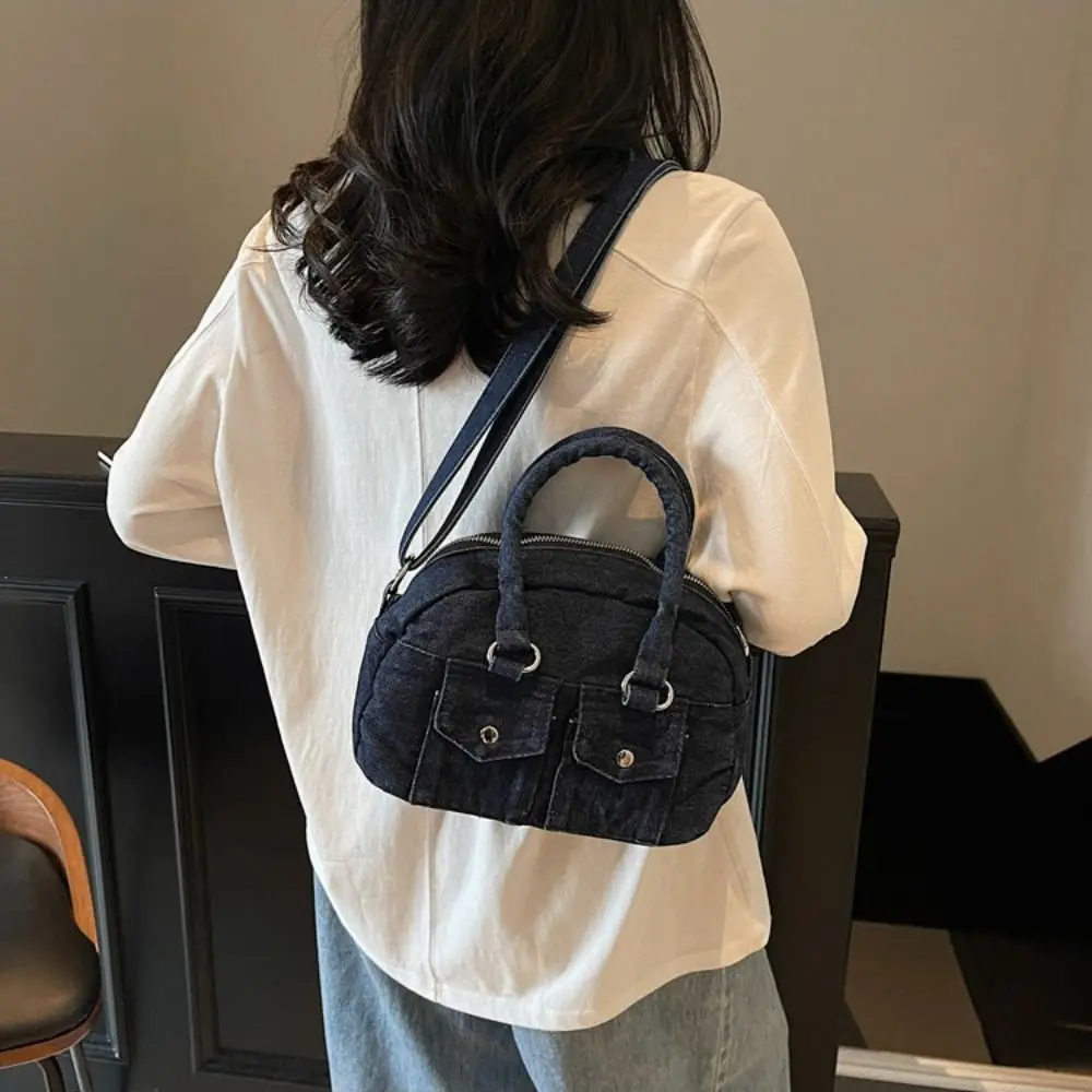 

Fashion Handbag Retro Denim Bag Y2K Crossbody Bag Spicy Girl Shoulder Bag Armpit Bag Underarm Bag Washed Jean Bag Streetwear