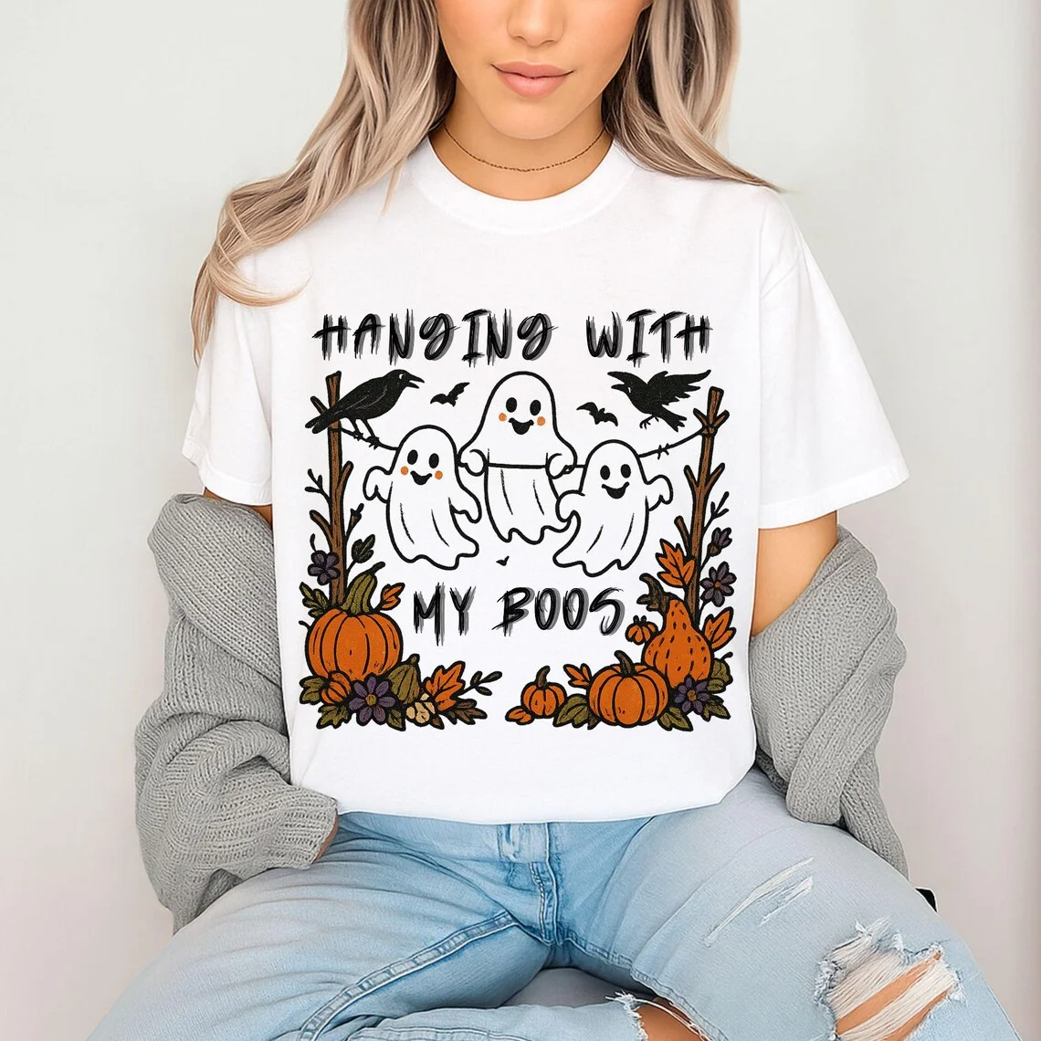 Koszulki z motywem strasznej gęsi, koszulka na Halloween z zabawną gęsią, modne damskie koszulki wysokiej jakości, codzienne koszulki, odzież uliczna