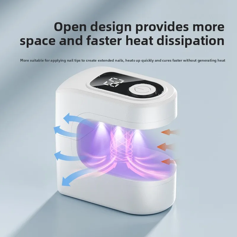 Portable small sugar cube manicure lamp small mini phototherapy machine quick-drying nail polish glue baking lamp