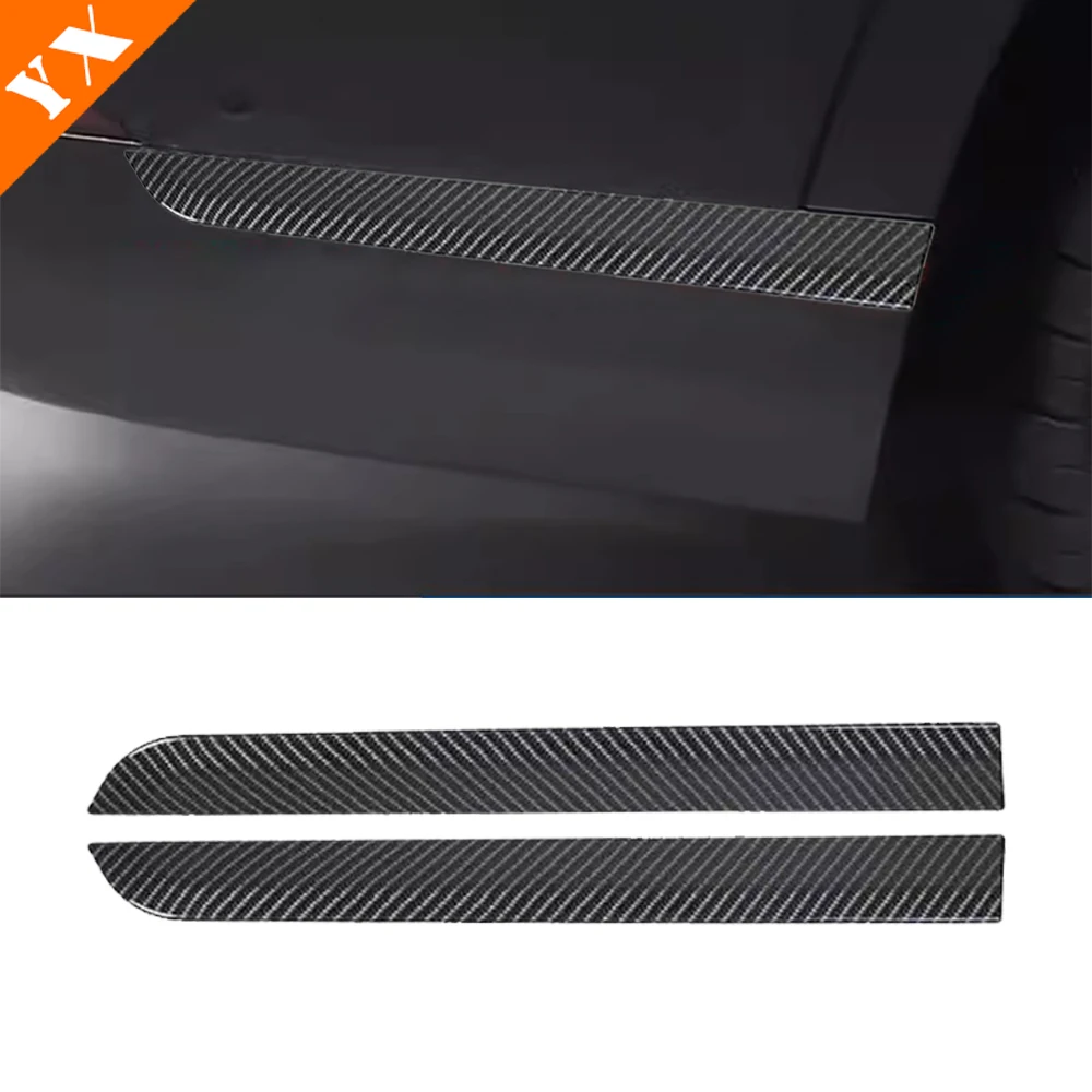 For AITO M9 Accessories Carbon Black Car Front Bumper Corner Decorative Strip, Rear Corner Protector Scratch Resistant Sequin